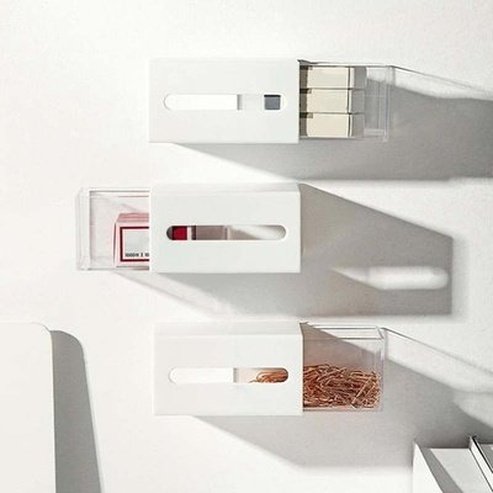 Drawer Storage Box Household Storage Drawers White Drawer Storage Organizer Wall Box Holder – Dondepiso