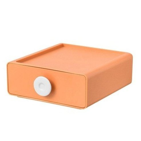 Stackable Storage Drawers Household Storage Drawers orange Stackable Plastic Storage Drawers for Sundries – Dondepiso