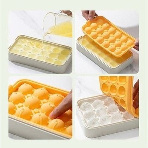 Ice Cube Mold Box Ice Cube Trays Multi-Grid Ice Cube Box Reusable Mold · Dondepiso