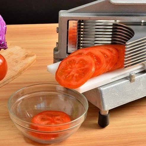 Manual Kitchen Tomato Slicer Kitchen Slicers SlicingMachin6.3mm Handheld Burger Tomato Kitchen Slicer · Dondepiso