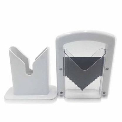 Bagel Slicer Guillotine Kitchen Slicers White Manual Bagel Cutter Guillotine With Stainless Steel Blade · Dondepiso
