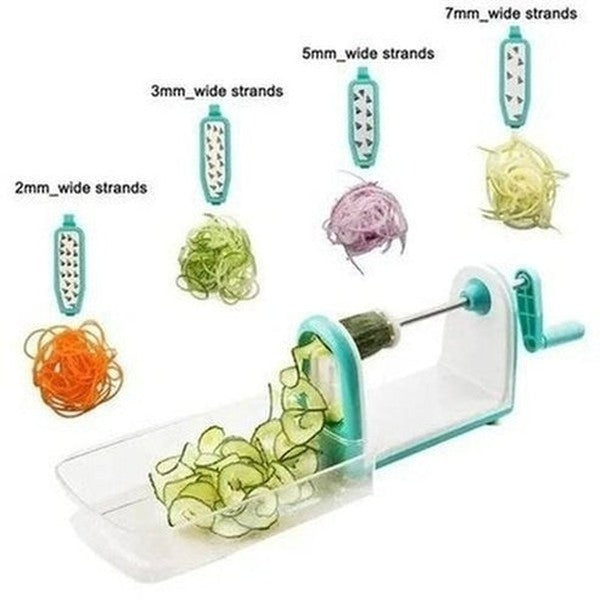 Spiralizer Vegetable Slicer Kitchen Slicers Blue Spiral Vegetable Slicer Gadget – Dondepiso