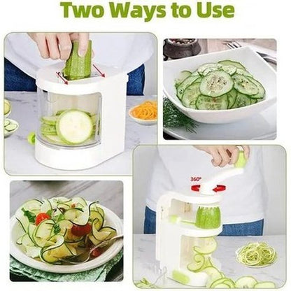 Spiral Vegetable Slicer Kitchen Slicers Green Stainless-Steel Vegetable Slicer Shredder – Dondepiso