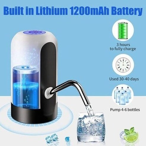 Mini Water Bottle Pump Kitchen Tools & Utensils Portable Electric Mini Water Bottle Pump · Dondepiso