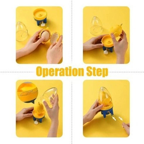 Golden Egg Mixer Kitchen Tools & Utensils Yellow Rotating Rocket Cartoon Egg Yolk Mixer – Dondepiso