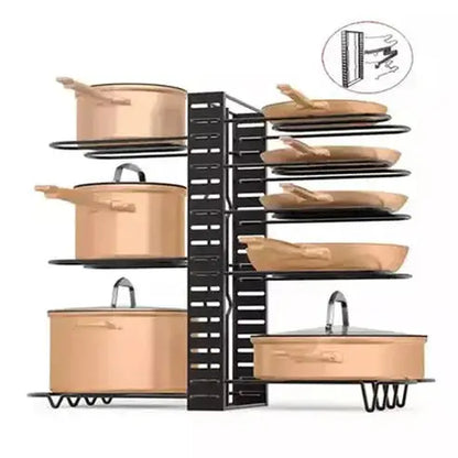 Pots and Pans Rack Kitchen Utensil Holders & Racks Black Kitchen Utensil Pots and Pans Iron Rack · Dondepiso