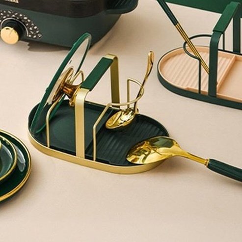 Spatula Pot Cover Rack Kitchen Utensil Holders & Racks Multi-function Spatula Pot Cover Spoon Rack - Dondepiso