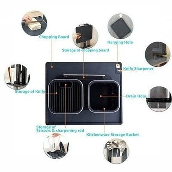 Steel Knife Holder Knife Blocks & Holders Silver 304 Stainless Steel Knife Block Holder · Dondepiso