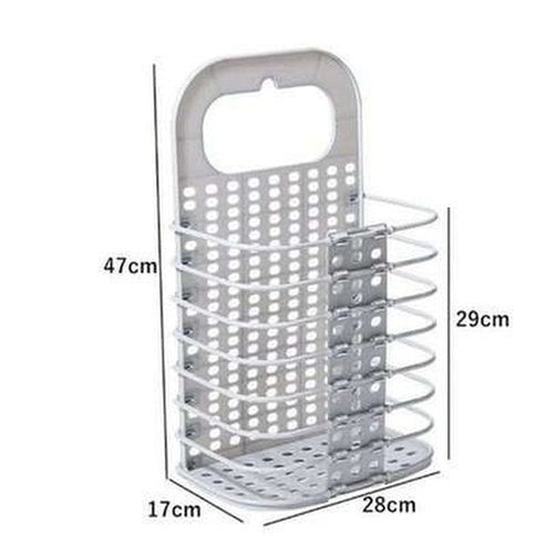 Large Collapsible Mesh Laundry Hamper Plastic Wall-Mounted Hollow Storage Basket Home Bathroom Dirty Clothes Toys Organizer.