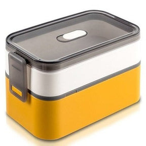 Microwave Lunch Box Lunch Boxes & Totes Yellow 1600ml Large Capacity Double Layer Lunch Box · Dondepiso