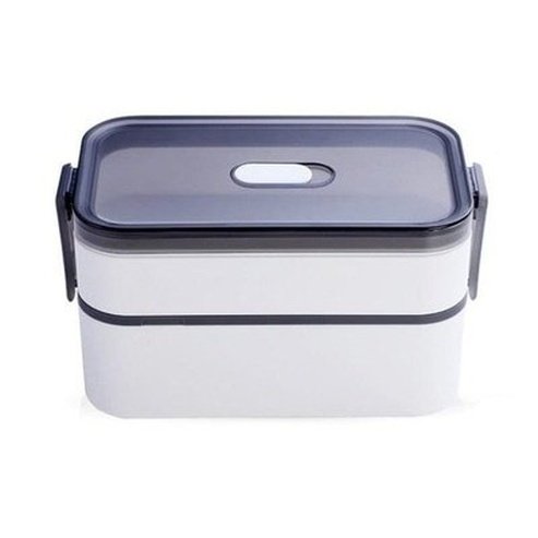 Microwave Lunch Box Lunch Boxes & Totes White 1600ml Large Capacity Double Layer Lunch Box · Dondepiso