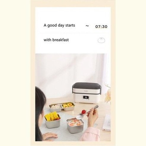 Electric Lunch Box Lunch Boxes & Totes White Double Layer Electric Lunch Box · Dondepiso