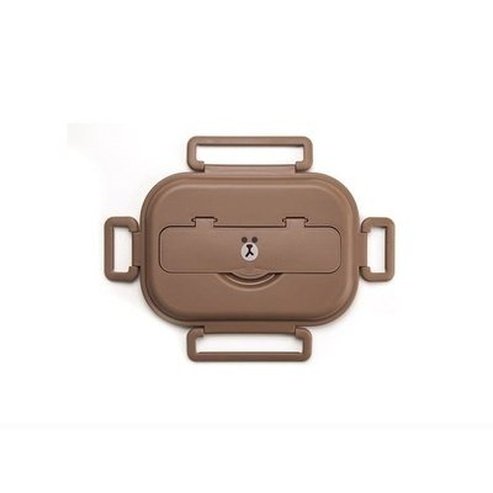 LINE FRIENDS Lunch Box Lunch Boxes & Totes Brown LINE FRIENDS Cartoon Brown Bento Box Set – Dondepiso