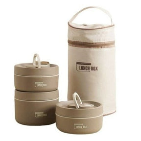 Sealed Food Box Kit Lunch Boxes & Totes 3 layer 2 Sealed Food Box Kit With Storage Bag · Dondepiso