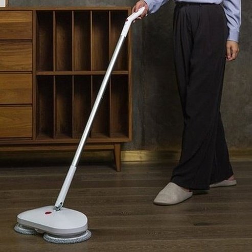 Smart Cleaning Mop Mops White Dual Wireless Smart Spinning Pulverization Mop · Dondepiso
