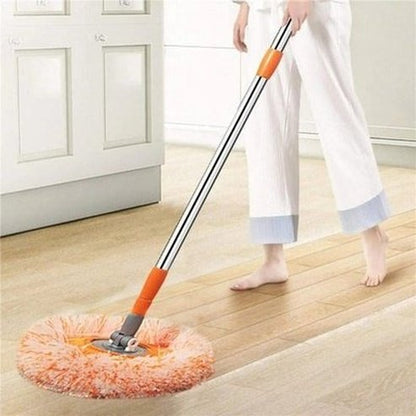 Dust Mop Wet & Dry Floor Cleaning Microfiber Height Rotating Washable Mops Pad Replacement Spin for Car Wash Round Cleaning Tools