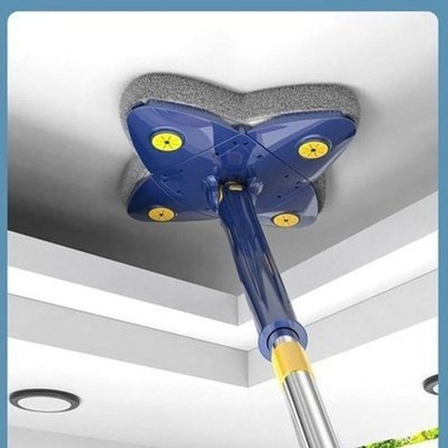 Triangle 360 Cleaning Mop Mops Blue Rotating Triangle Cleaning Mop for Tiles And Walls · Dondepiso