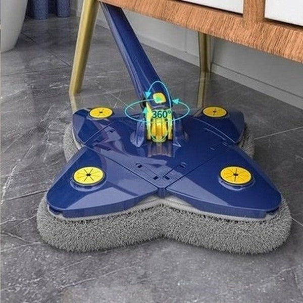 Triangle 360 Cleaning Mop Mops Blue Rotating Triangle Cleaning Mop for Tiles And Walls · Dondepiso