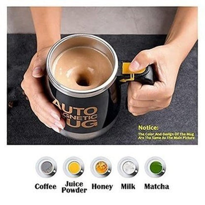 Automatic Mixer Cup Mugs Silver Automatic USB Rechargeable Mixer Mug · Dondepiso