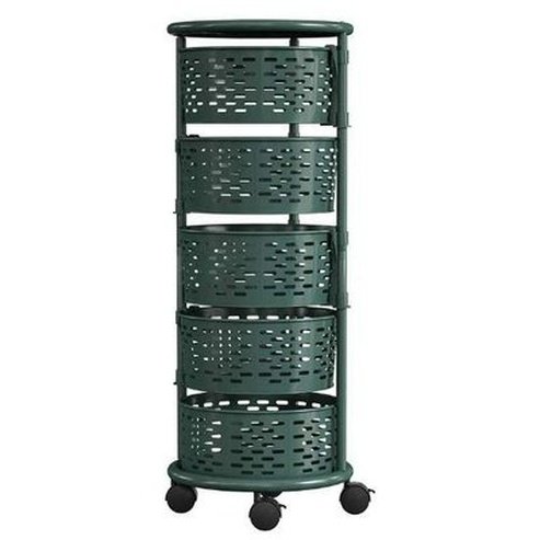 Multi-layer Kitchen Rotating Vegetable Rack with Wheels