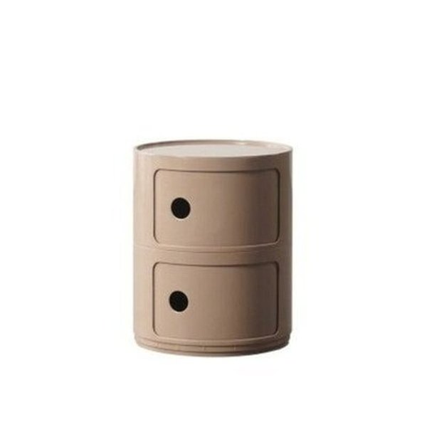 Round Modern Nightstand Nightstands Pink Two Layers Round Modern Nightstand With Drawers · Dondepiso