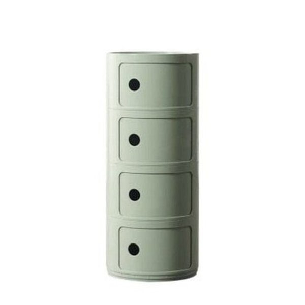 Round Modern Nightstand Nightstands Green Four Layers Round Modern Nightstand With Drawers · Dondepiso