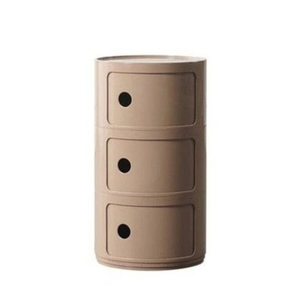 Round Modern Nightstand Nightstands Pink Three Layers Round Modern Nightstand With Drawers · Dondepiso