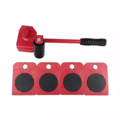 Heavy Load Moving Tool Pallets & Loading Platforms Red Heavy Load Moving Tool with Rod and Casters – Dondepiso 