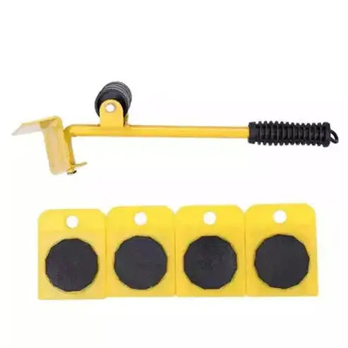 Heavy Load Moving Tool Pallets & Loading Platforms Yellow Heavy Load Moving Tool with Rod and Casters – Dondepiso 