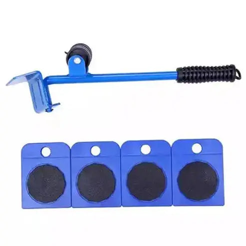 Heavy Load Moving Tool Pallets & Loading Platforms Blue Heavy Load Moving Tool with Rod and Casters – Dondepiso 