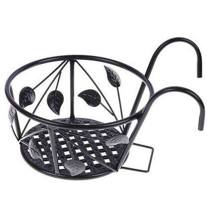 Round Hanging Pot Pot & Planter Liners Black / 2 Round Hanging Iron Pot for Outdoor use · Dondepiso