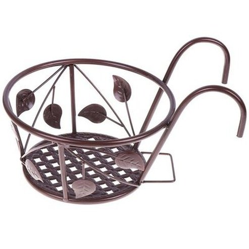 Round Hanging Pot Pot & Planter Liners Brown / 2 Round Hanging Iron Pot for Outdoor use · Dondepiso