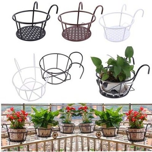 Round Hanging Pot Pot & Planter Liners Round Hanging Iron Pot for Outdoor use · Dondepiso