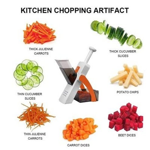 Safe Vegetable Slicer with Storage Basket