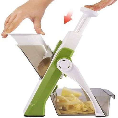 Safe Vegetable Slicer with Storage Basket