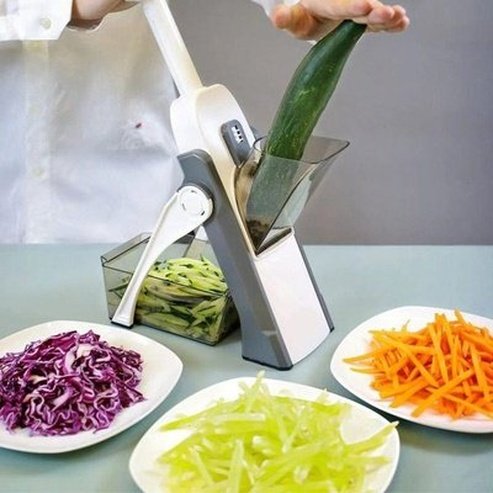 Safe Vegetable Slicer with Storage Basket