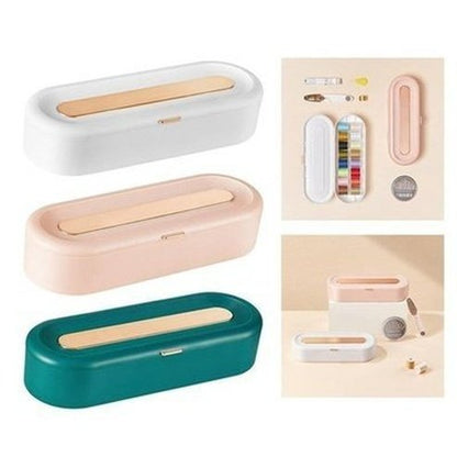 Portable Sewing Kit Sewing Baskets & Kits DIY Sewing Kit 16 Color Thread Measuring Tape – Dondepiso