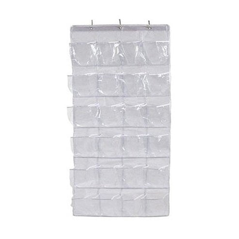 24 Grid Shoe Rack Shoe Racks & Organizers White 24 Grid Hanging Over Door Shoe Organizer Rack - Dondepiso