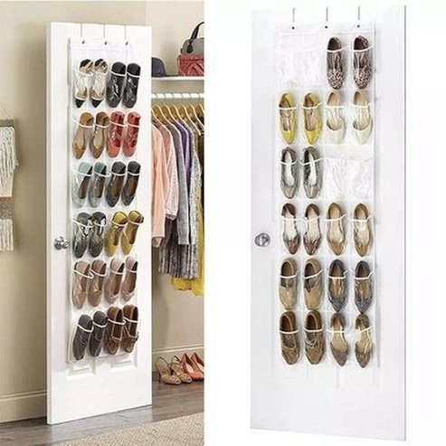24 Grid Shoe Rack Shoe Racks & Organizers 24 Grid Hanging Over Door Shoe Organizer Rack - Dondepiso