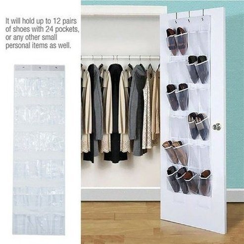 24 Grid Shoe Rack Shoe Racks & Organizers 24 Grid Hanging Over Door Shoe Organizer Rack - Dondepiso