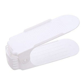 Double Shoe Rack Support Shoe Racks & Organizers White1 Simple Double Shoe Rack Support Organizer Holder - Dondepiso
