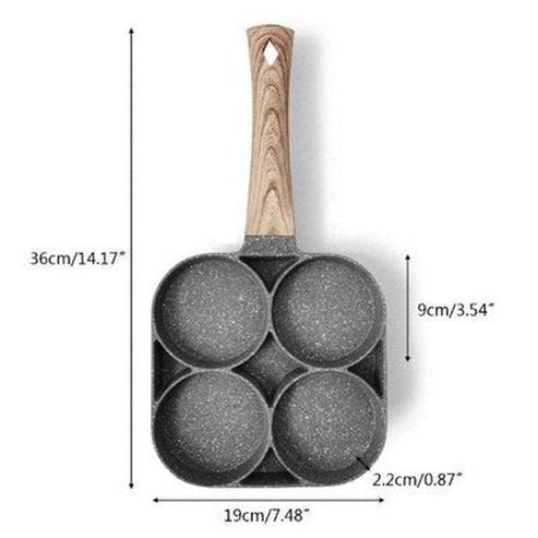 4-Egg Design Pan Skillets & Frying Pans 4-Egg Design Frying Pan Non-Stick – Dondepiso