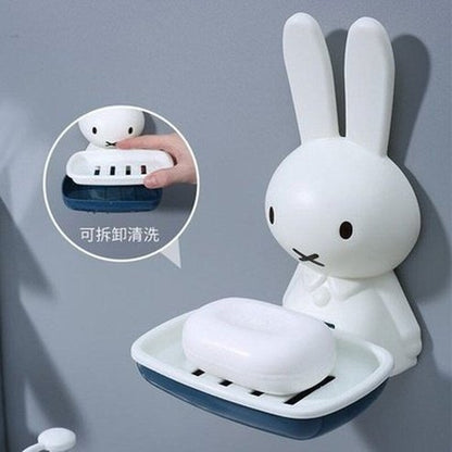 Cartoon Soap Holder Soap Dishes & Holders White Cartoon Soap Storage Dish with Drain Holder – Dondepiso