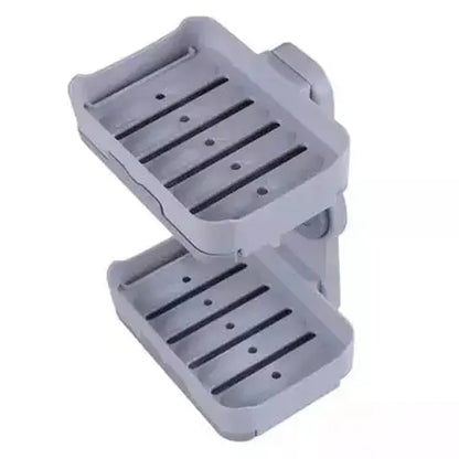 Bathroom Dish Soap Holder Soap Dishes & Holders Gray Wall-mounted soap dish with drain box · Dondepiso