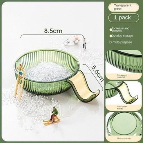 Transparent Dipping Dish Spice Organizers Green