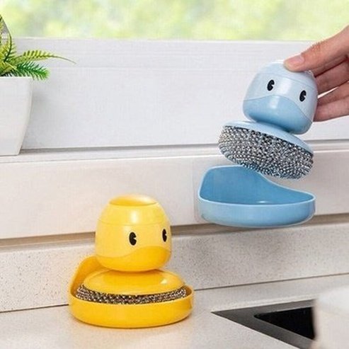 Duckling Scourer Sponges & Scouring Pads Duckling Scourer With Mushroom-Shaped Handle · Dondepiso
