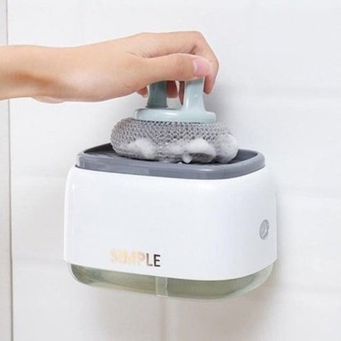 Sink Soap Dispenser Holder Sponges & Scouring Pads Kitchen Sink Pressurized Liquid Soap Dispenser – Dondepiso