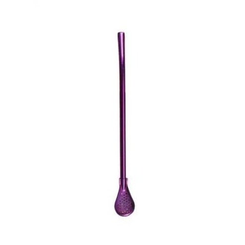 Metal Straw Spoon Spoons purple spoon / China Stainless-steel spoon mate filter straw – Dondepiso