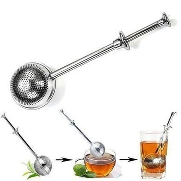reusable herbal tea infuser strainer with tray