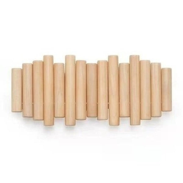 Decor Wood Hanger Storage Hooks & Racks Decorative Folding Wall Wooden Hanger · Dondepiso